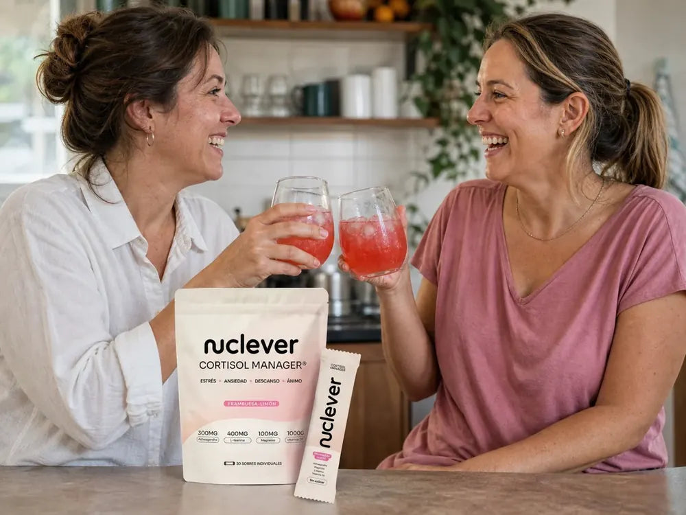 Dos amigas brindando con Nuclever